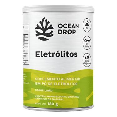Imagem de Eletrólitos Ocean Drop 180g Sabor Limão - Reposição de Sais Minerais e