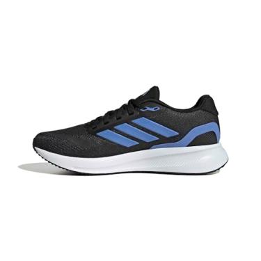 Imagem de adidas Run Falcon 5 Tênis masculino, Preto/Azul Fusion/Branco, 46