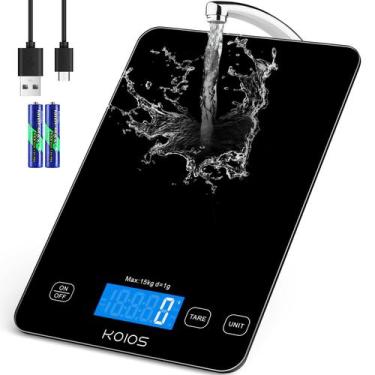 Imagem de Balança de alimentos KOIOS K7H, cozinha digital de 15 kg com carregame