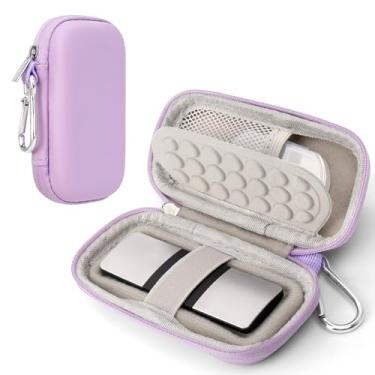 Imagem de Linpr Capa para monitor de frequência cardíaca compatível com KardiaMobile 6L e 1L, capa rígida de viagem para dispositivos de monitoramento de eletrocardiograma AliveCor, inclui caixa de comprimidos