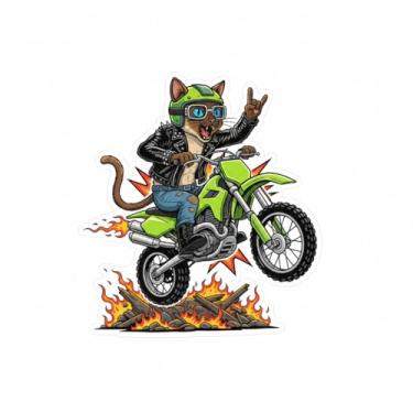 Imagem de Adesivo Decorativo para Carro e Moto, Modelo Gatinho (Adesivo76)