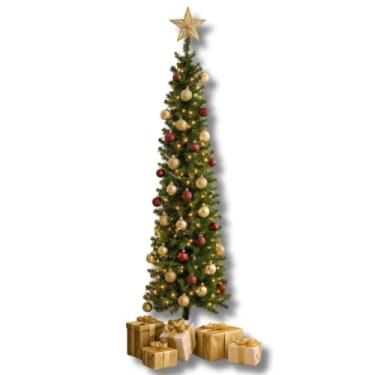 Imagem de Árvore de Natal Slim Gigante 1,80m com 580 Galhos Realistas | Enfeite Natalino De Luxo, Base Metálica Resistente, Ideal para Sala, Loja, Escritório | Festas de Final de Ano