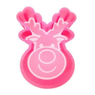 Imagem de (Design 300 opcionais) MUBYOK M553 Molde Freshie de silicone de rena de Natal para assar, contas aromáticas, suprimentos para carros frescos