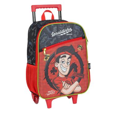 Imagem de Mochila de Rodinhas Enaldinho UP4YOU | Youtuber | Rodas de Silicone | Preto, Vermelho e Neon G