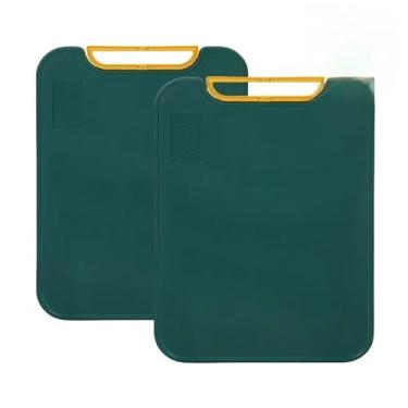 Imagem de Tábuas de Cortar, Tábua Ppara Corte Polietileno de Redondo Quadrado Antibacteriana à Prova para Carne Legumes Frutas(Kit 2 Retangular)