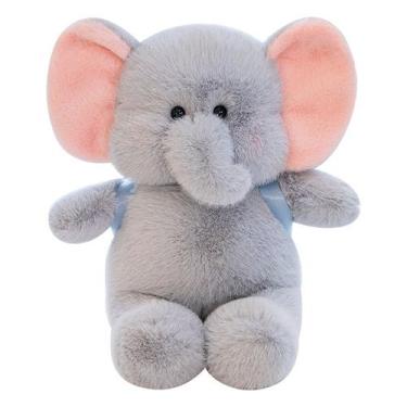 Imagem de Boneca de brinquedo de pelúcia, elefante realista de desenho animado 4