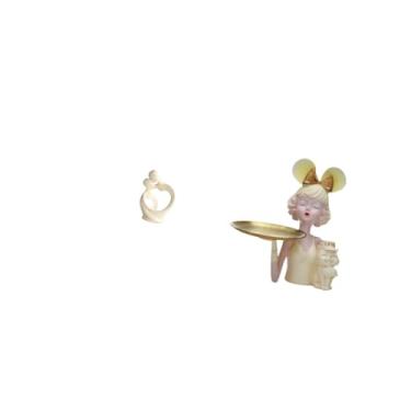 Imagem de Fenteer Estatueta Artística de Casal em Resina com Bandeja para Chaves. Escultura Moderna E Criativa para Mesa, Armário, Aparador, Quarto, Casa, Presente de a