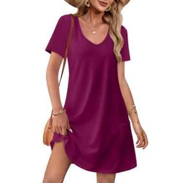 Imagem de Vestido feminino OFEEFAN para namorados casual de primavera com decote