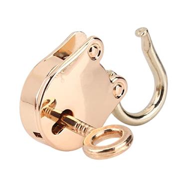 Imagem de Conjunto de 3 peças pequeno urso antigo cadeado com chave de esqueleto, cadeado de metal prata para caixa de armazenamento de joias, agenda, livro, gaveta, locke, modelo de câmera de casamento