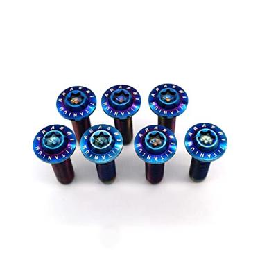 Imagem de Parafusos de montagem do disco de freio dianteiro Arashi para Kawasaki Ninja ZX6R 03-16 ZX10R 04-07, Ninja 1000 ZX1000 11-13 ABS 12-19, Z1000SX 11-19 Parafusos Torx afunilados de titânio M8x30 azul 10