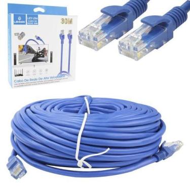Imagem de Cabo de Rede 30 Metros RJ45 Cat5E Patch Cord UTP LAN Internet Lehmox L