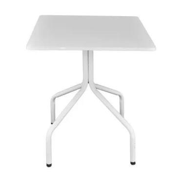 Imagem de Mesa Moema 70x70 Para Sala Sorveteria Restaurante Branca - EcomHome