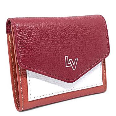 Imagem de Carteira Feminina Pequena De Couro Le Voyage Cartões Moedas, Laranja e