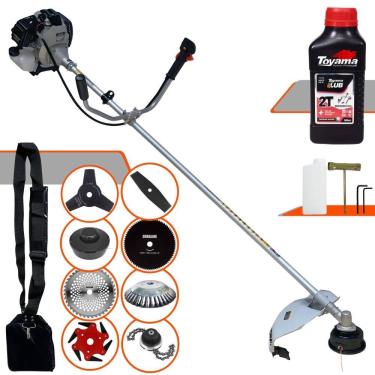 Imagem de Roçadeira Tbc43h 43cc + 6 Facas + Escova + Óleo Toyama 2t