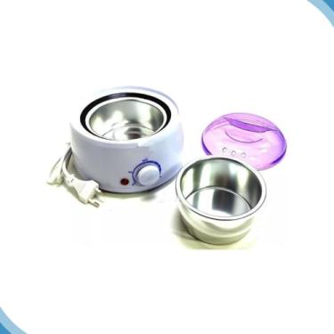 Imagem de Aquecedor de Cera Profissional Bivolt, Panela Depilação em Aço, 400ml, Termostato Ajustável, 100W, Base Removível, 19,5x19,5x15cm