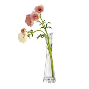 Imagem de Vaso de flores de vidro transparente de 23 cm, vasos de haste única de pescoço estreito, pequenas garrafas de vidro decorativas, mesa floral, centro de mesa para decoração de sala de estar, escritório