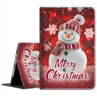 Imagem de Capa para iPad 10.2/10.5, iPad 9ª/8ª/7ª geração, iPad 10,2 polegadas 2021/2020/2019, iPad Air 3ª geração/Pro de 10,5 polegadas - Capa fina com hibernar/despertar automático, boneco de neve Feliz Natal