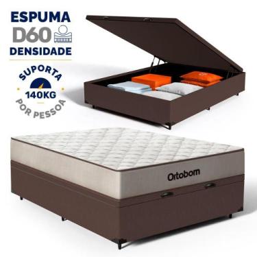 Imagem de Cama Box Baú com Colchão Espuma D60 Ortobom Force Dream Casal 138 cm, 