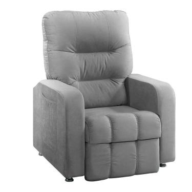 Imagem de Poltrona Do Papai Reclinável Maldivas Suede Cinza - Speciale Home Cinza