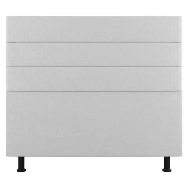 Imagem de Cabeceira Cama Box Casal King Size Malik 195cm Sintético Branco - Abmaza