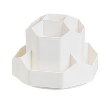 Imagem de POCREATION Porta-canetas, Organizador de Mesa Giratório de 9 Slots Com Rotação de 360 ​​graus e Base Ampliada para Armazenamento de Pincel de Maquiagem Escolar de Escritório Em Casa (Rosa)