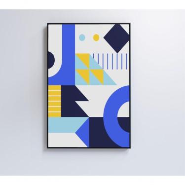 Imagem de Quadro Geométrico Colorido 13 60x90 Cm Tecido Canvas