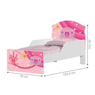 Imagem de Mini Cama Carruagem Princesa Rosa