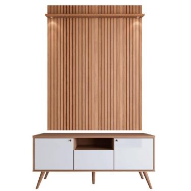 Imagem de Painel Jequitiba Ripado 3d Bancada Alemanha Jequitiba-off White