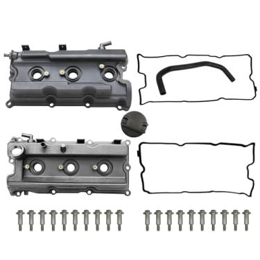Imagem de MILIPARTS Par de tampas de válvula compatíveis com Nissan Frontier 05-15 Xterra 05-12 Pathfinder NV1500 2500 3500 4.0L V6 2005-2019 substituição 13264-EA210 13264-EA200