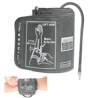 Imagem de Pulseira de substituição de pressão arterial de qualidade extra grande compatível com monitores Omron BP 22-52 cm braço grande ajustável XL pressão arterial inclui interface universal de 4,6 mm