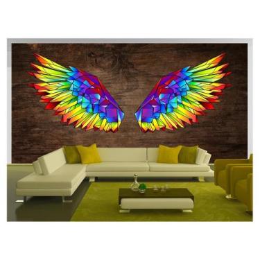 Imagem de Papel De Parede 3D Arte Asas Selfie Insta Cores 3,5M Tra236 - Você Dec