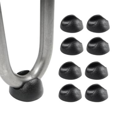 Imagem de HZONGMINGZT 8 Peças Protetores De Perna Grampo Cabelo Silicone Antiderrapante Base Mesa Clipe Para Móveis Faça Você Mesmo (Preto)