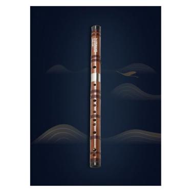 Imagem de Flauta de bambu flauta profissional desempenho amargo material antigo entrada de instrumento flauta transversal (chave G-G)