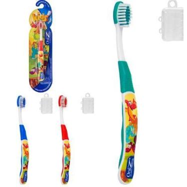 Imagem de Kit 4x Escova de Dente Ergonômica Firmeza eficácia Infantil - zein, Di