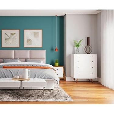 Imagem de Cômoda Mode Plus 4 Gavetas Branca