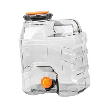 Imagem de IEUDNS Balde de água portátil, recipiente para armazenamento de bebidas, PC de qualidade alimentar com alça, tanque de água à prova de vazamento para pesca, 10l