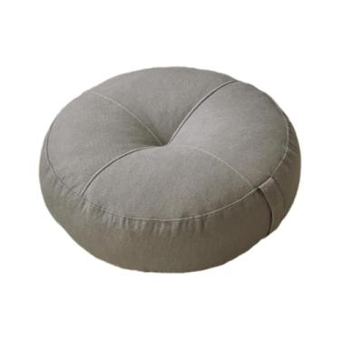 Imagem de Generic Almofada de chão redonda, almofada de chão, de elevação, de assento de meditação para cadeira, sofá, quarto, sala de estar, sala de trabalho, Cinza Claro