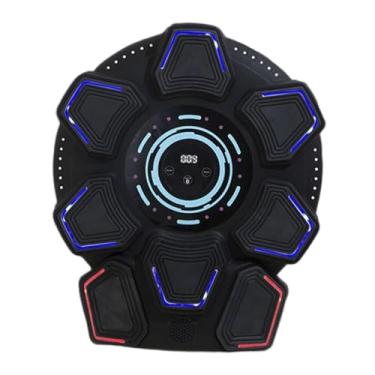 Imagem de Fenteer Máquina de boxe eletrônica, alvo de treinamento de agilidade para boxe musical, adultos e crianças, artes marciais com alvo de treinamento de reação à, Preto