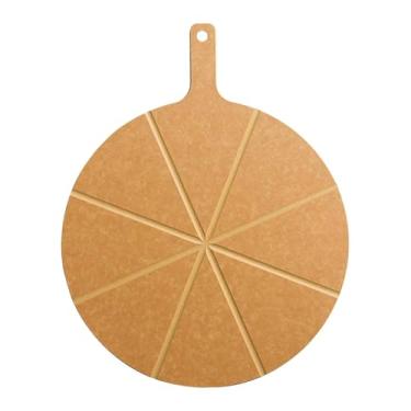 Imagem de Generic Tábua de corte de pizza redonda, bandeja de servir, utensílio de cozinha, acessórios para restaurante, travessa para queijos, tábua de preparação de, Diâmetro 33cm 8