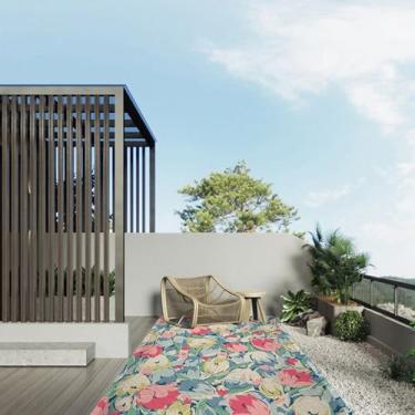 Imagem de Tapete para ambientes externos, 12 x 17 cm, canudo de plástico impermeável, impermeável, tropical, hidrofóbico, não mofado, para deck, anticongelante, resistente a rasgos, tapete têxtil para jardim e