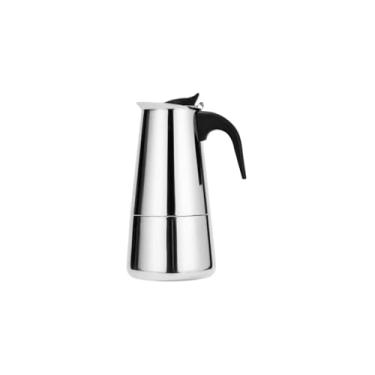 Imagem de Cafeteira Italiana Inox, 300ml, 6 Xícaras, Aço Inoxidável, 18,5x9,5cm, Sistema Pressão