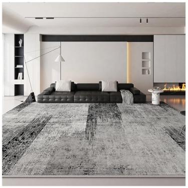 Imagem de SPXMQSS Tapetes grandes para sala de estar, antiderrapante e resistente à sujeira, tapete lavável para sofá de cabeceira para sala de estar, sala de jantar, quarto, escritório, preto B 120 x 200 cm