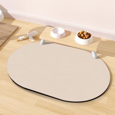 Imagem de METEOROCK Tapete de ração para cães, tapete absorvente de 61 x 40,5 cm, tapetes de alimentação antiderrapantes para cães, tapetes para animais de estimação de fácil limpeza para tigelas de comida com