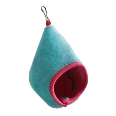 Imagem de Generic Cama suspensa para hamster, rede para pequenos animais, casinha fofa e aconchegante para animais de estimação, para gaiola de, Azul