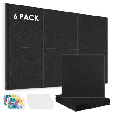 Imagem de Quadro de cortiça para parede, azulejos de parede de feltro com abas adesivas removíveis seguras, quadro de avisos para cozinha de escritório em casa, quadro de avisos para fotos