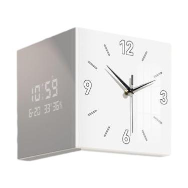 Imagem de Kuntesetty Relógio de Parede com Leitura Digital para Casa E Escritório, Branco