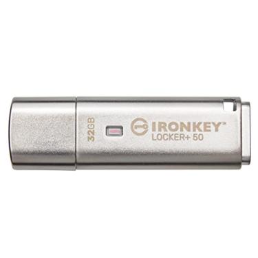 Imagem de 32GB Kingston Tecnologia IronKey Locker+ 50 USB Type-A 3.2 Flash Drive - Prata