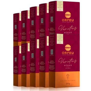 Imagem de Café Moído Premium Orfeu Sabor Acauã Kit 10 Pacotes de 250g