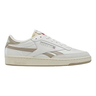 Imagem de Reebok Tênis masculino Club C Revenge Vintage, Giz/Boulder Bege/Paperwhite, 37