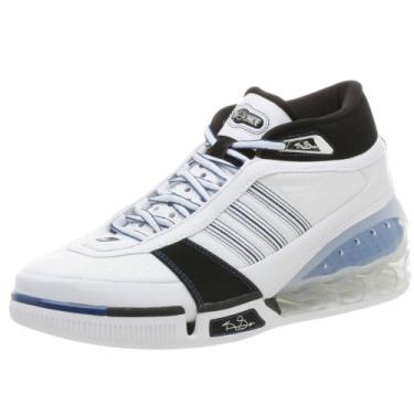 Imagem de adidas Tênis de basquete masculino KG Bounce, Runwht/preto/azul claro, 9.5